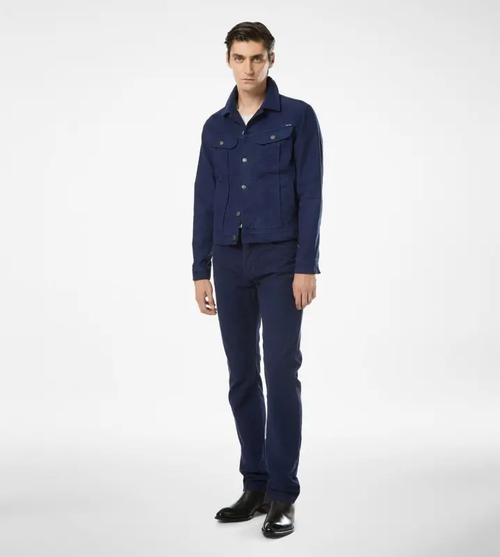 MOLESKIN DENIM ICON JACKET DARK BLUE online